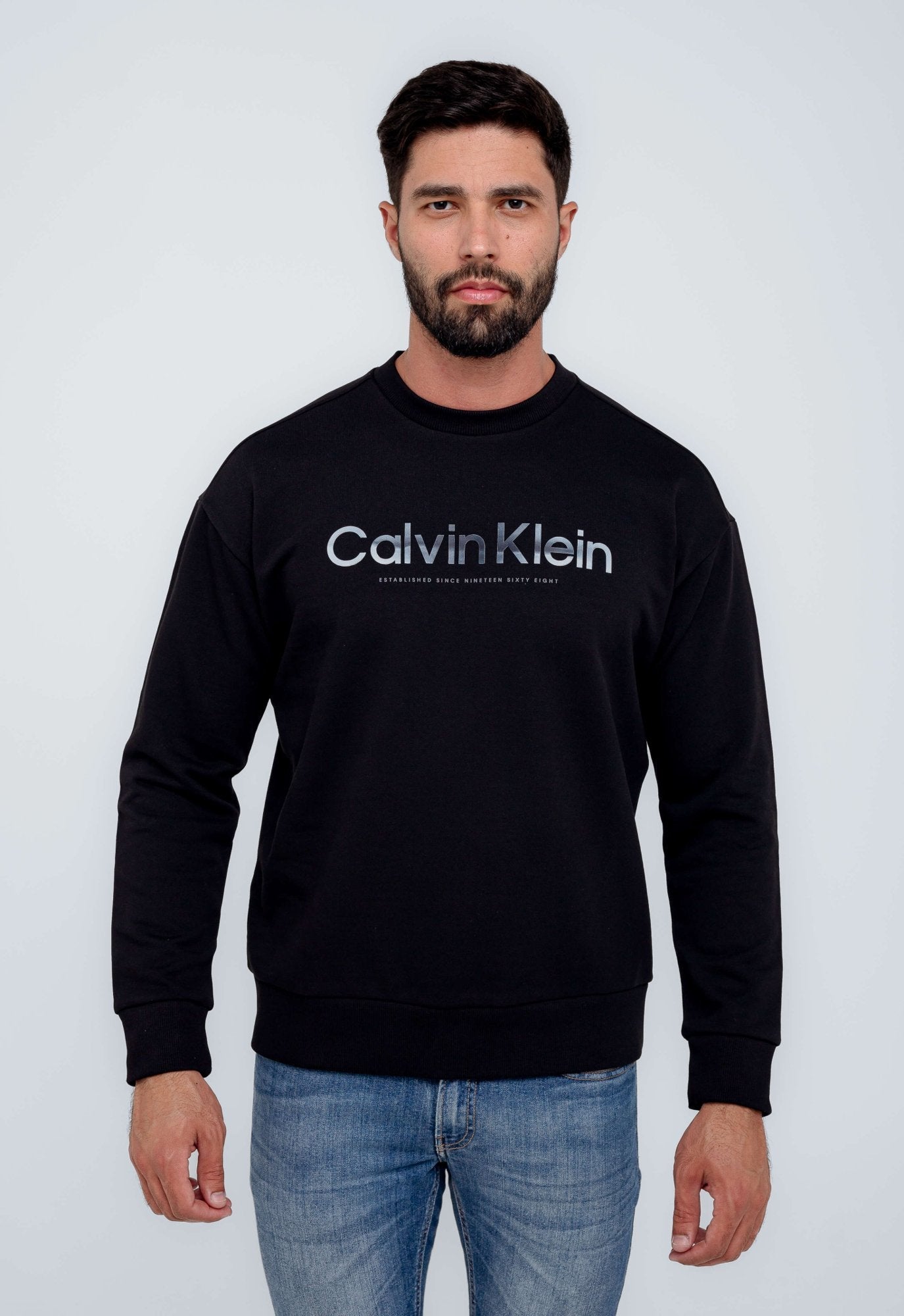 Moletom Calvin Klein Básico Logo Diffused - Henri Store