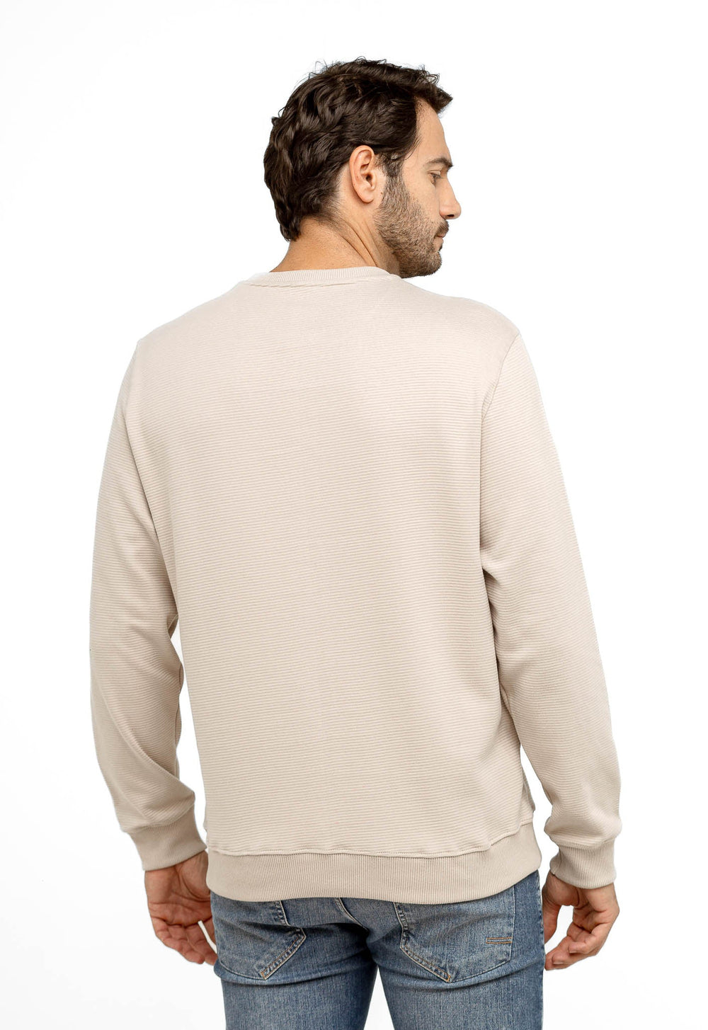 Moletom Calvin Klein Careca Logo Central Embossed - Henri Store