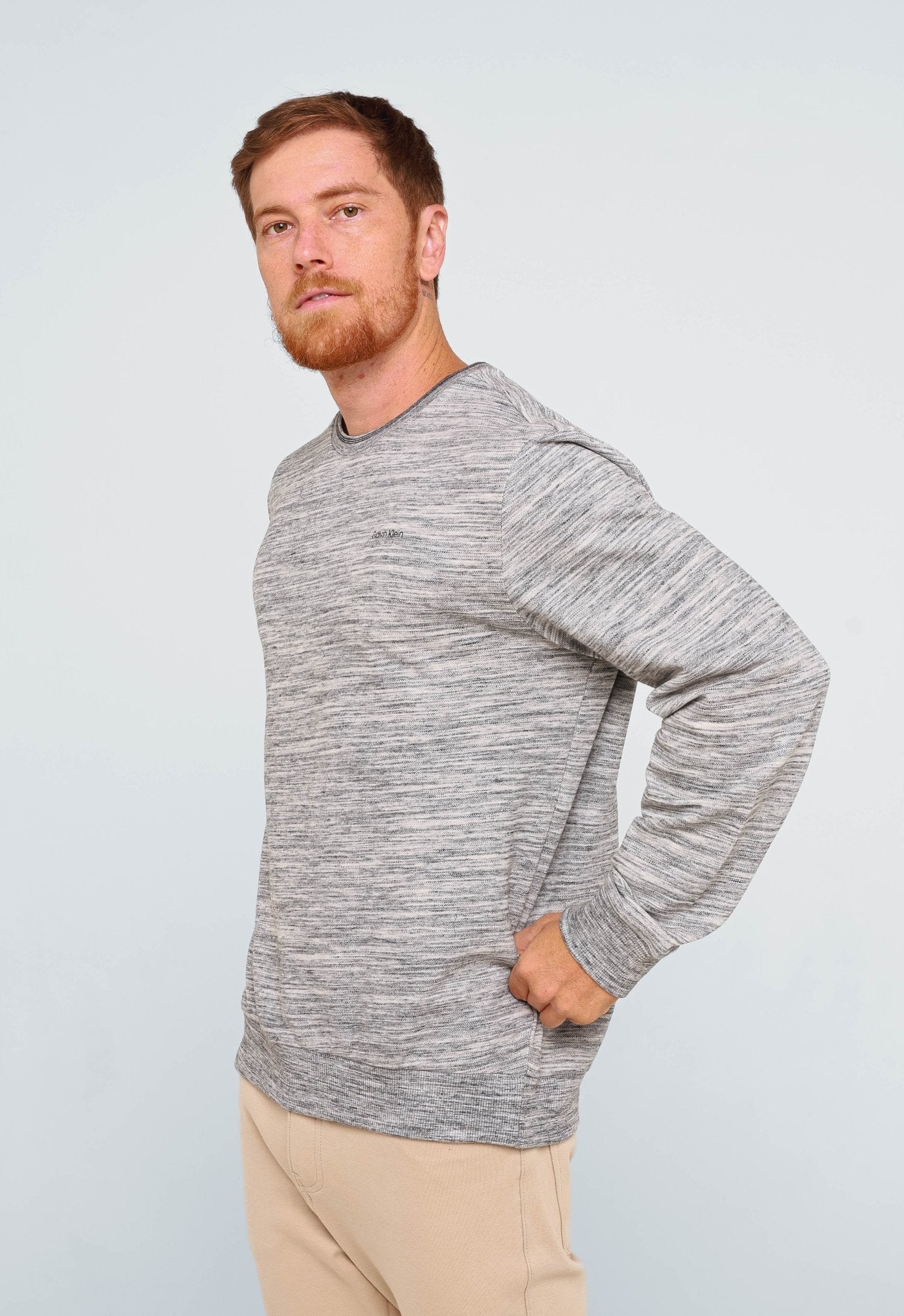Moletom Calvin Klein Decote Redondo Mescla - Henri Store