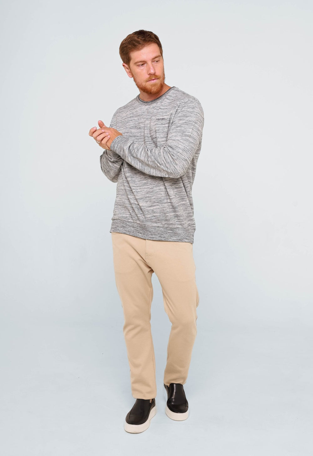 Moletom Calvin Klein Decote Redondo Mescla - Henri Store