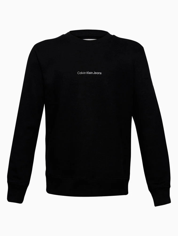 Moletom Calvin Klein Jeans Logo Central Preto Infantil - Henri Store