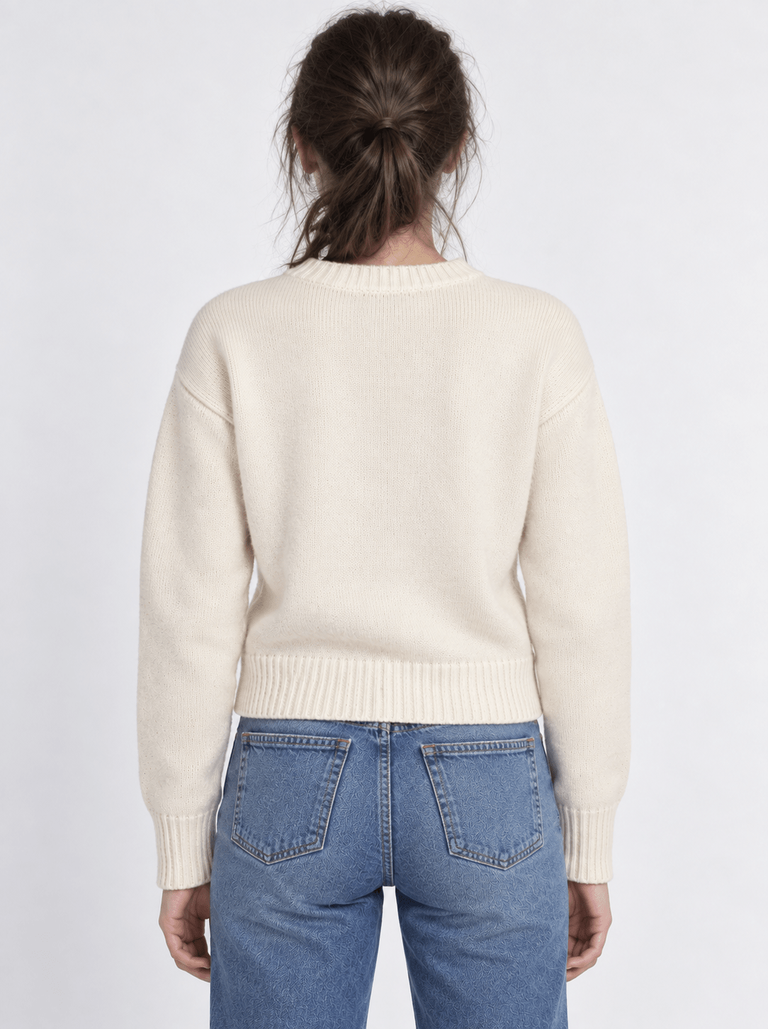 Moletom Calvin Klein Jeans Top Logo Grande Off White Infantil - Henri Store