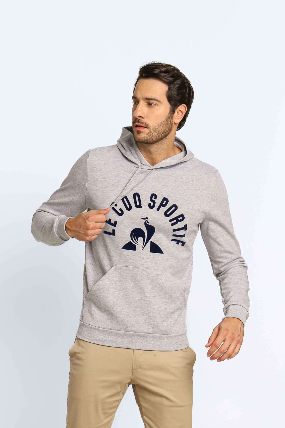 Moletom Le Coq Ess Hoody Arche Mescla Com Estampa Central - Henri Store