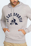 Moletom Le Coq Ess Hoody Arche Mescla Com Estampa Central - Henri Store