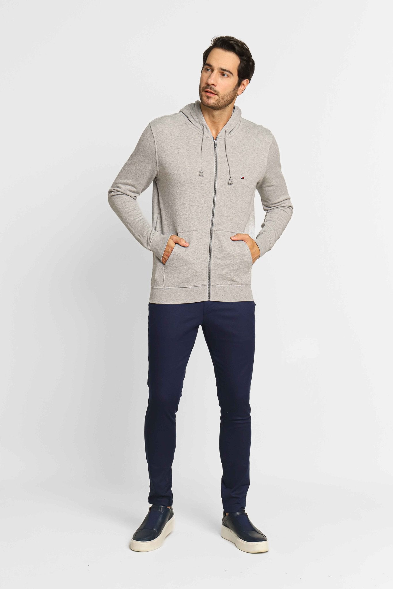 Moletom Tommy Hilfiger Core Hooded Cinza - Henri Store
