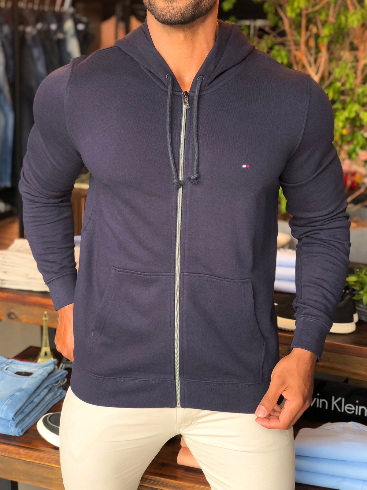 Moletom Tommy Hilfiger Core Hooded Marinho - Henri Store