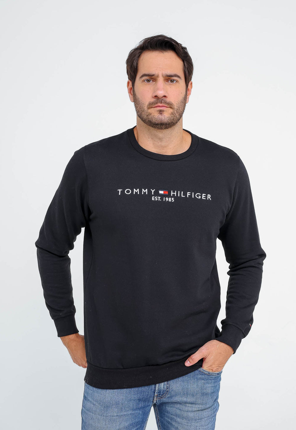 Moletom Tommy Hilfiger Logo Sweatshirt S/ Capuz - Henri Store