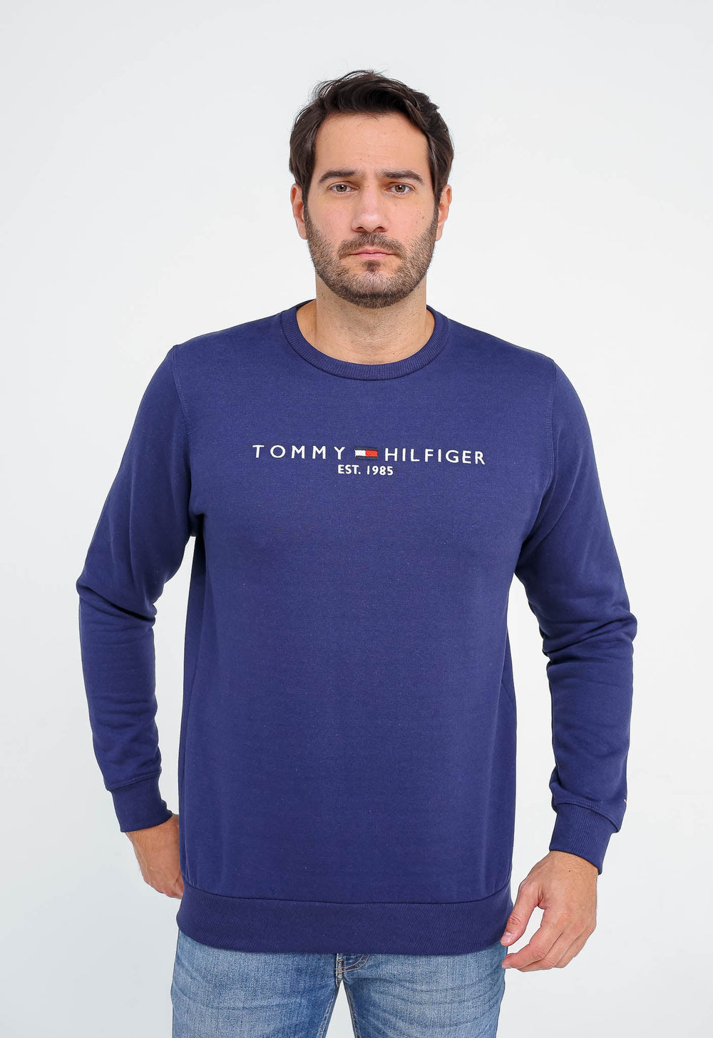 Moletom Tommy Hilfiger Logo Sweatshirt S/ Capuz - Henri Store