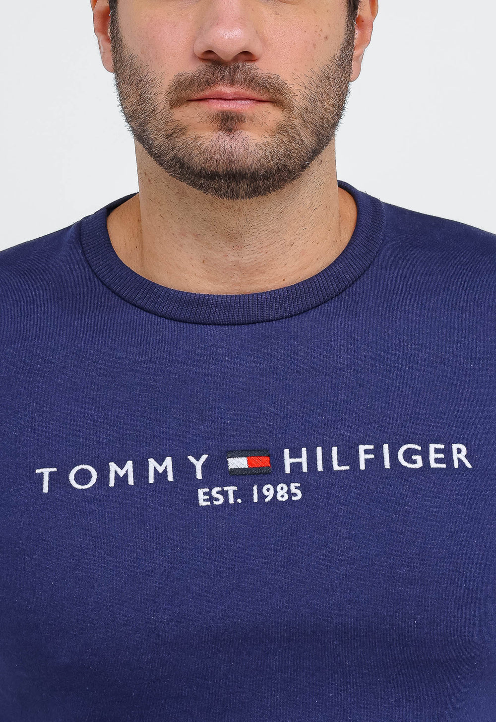 Moletom Tommy Hilfiger Logo Sweatshirt S/ Capuz - Henri Store