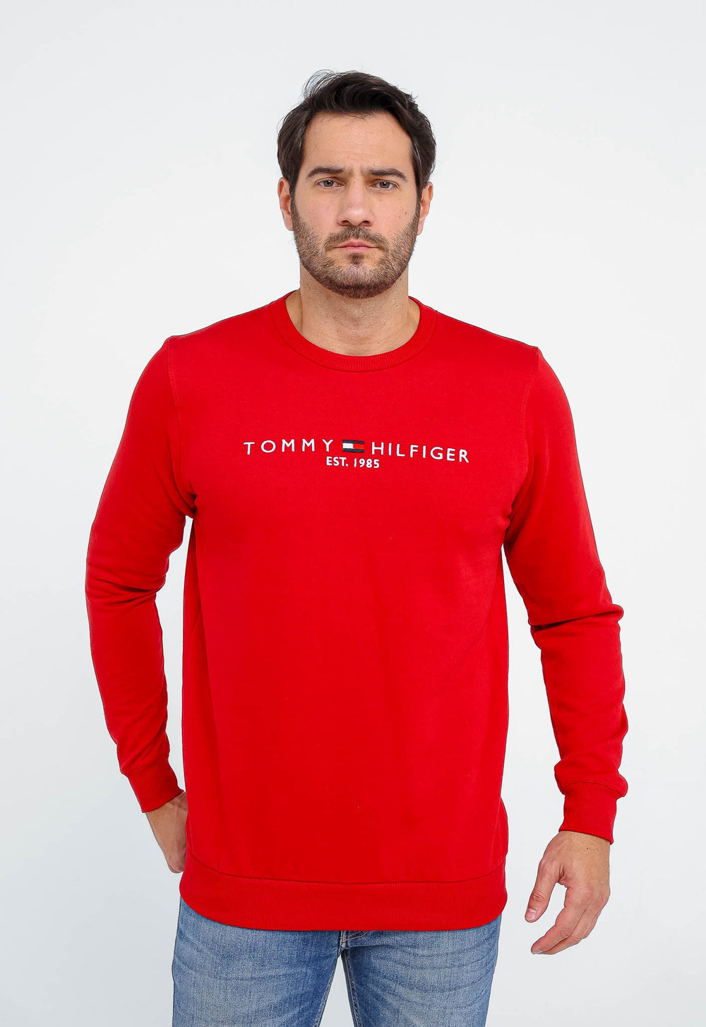 Moletom Tommy Hilfiger Logo Sweatshirt S/ Capuz - Henri Store