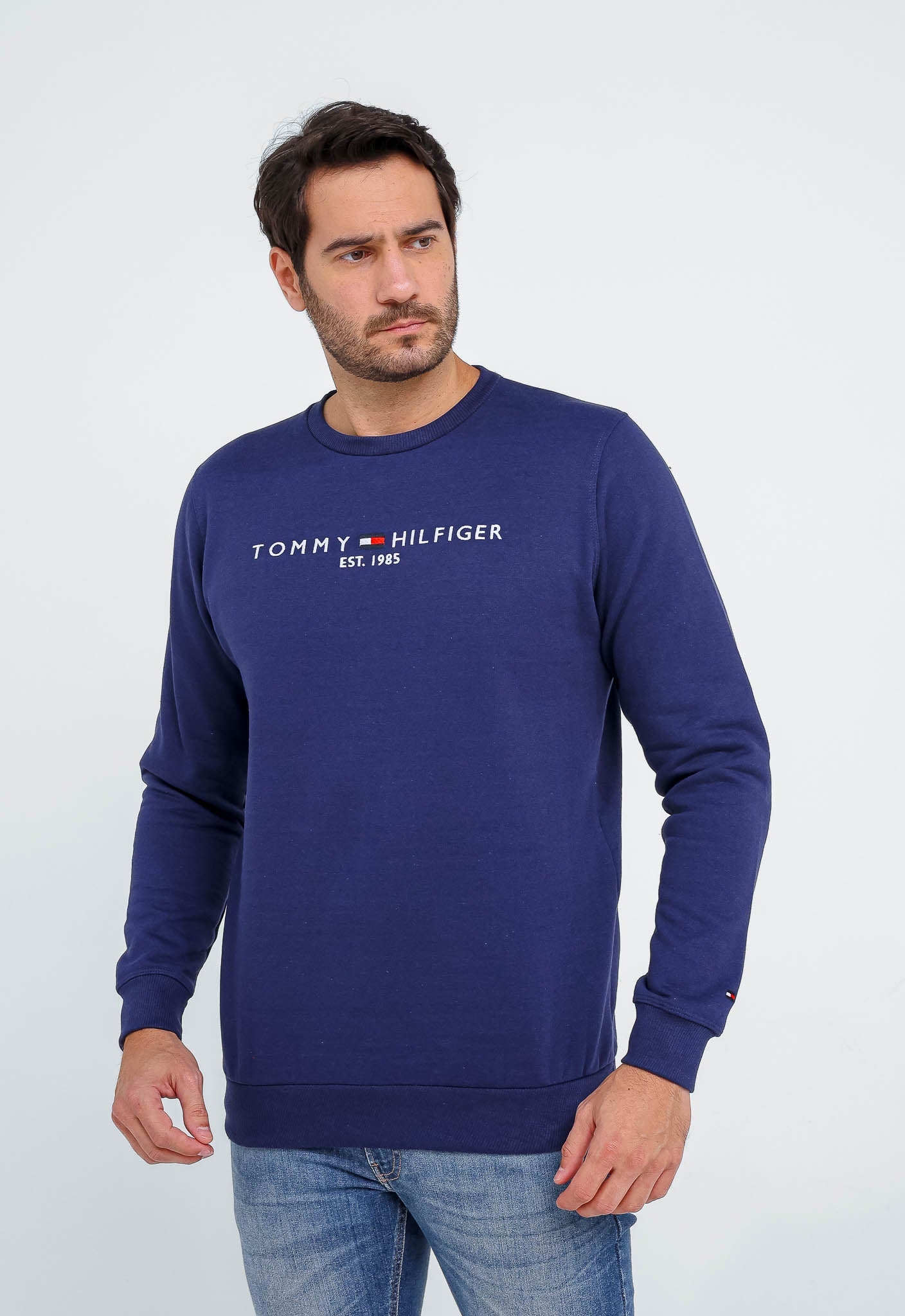 Moletom Tommy Hilfiger Logo Sweatshirt S/ Capuz - Henri Store