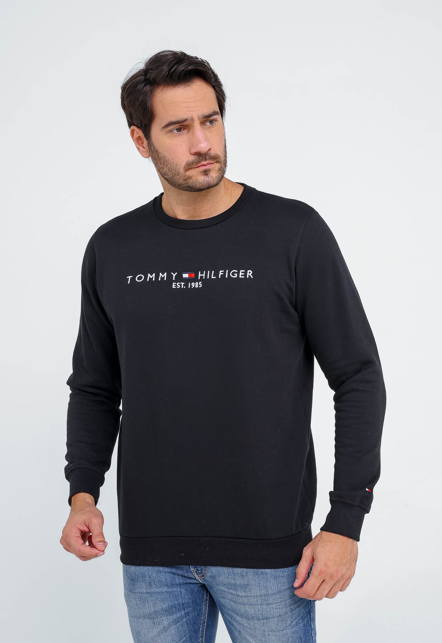 Moletom Tommy Hilfiger Logo Sweatshirt S/ Capuz - Henri Store