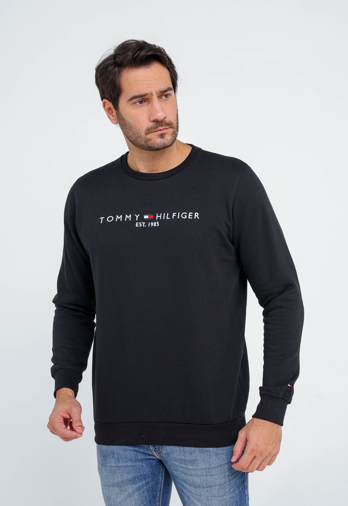Moletom Tommy Hilfiger Logo Sweatshirt S/ Capuz - Henri Store