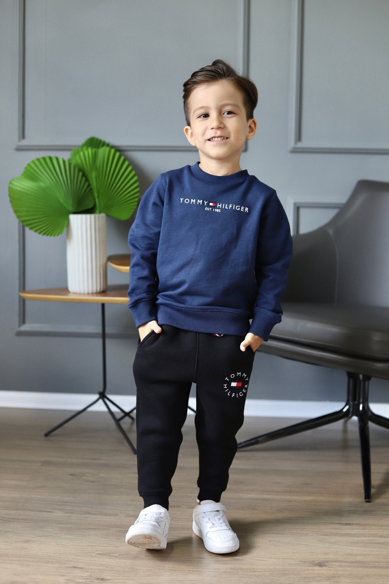 Moletom Tommy Hilfiger Marinho Est.1985 Infantil - Henri Store