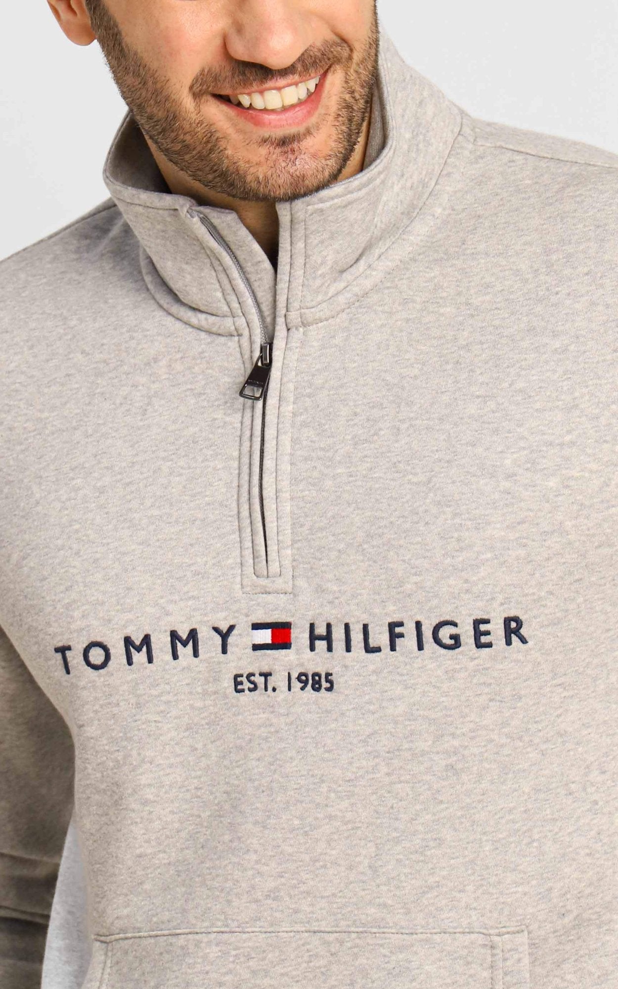 Moletom Tommy Hilfiger Mescla Logo Mockneck - Henri Store