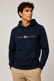 Moletom Tommy Hilfiger Preto Lines Hoody - Henri Store