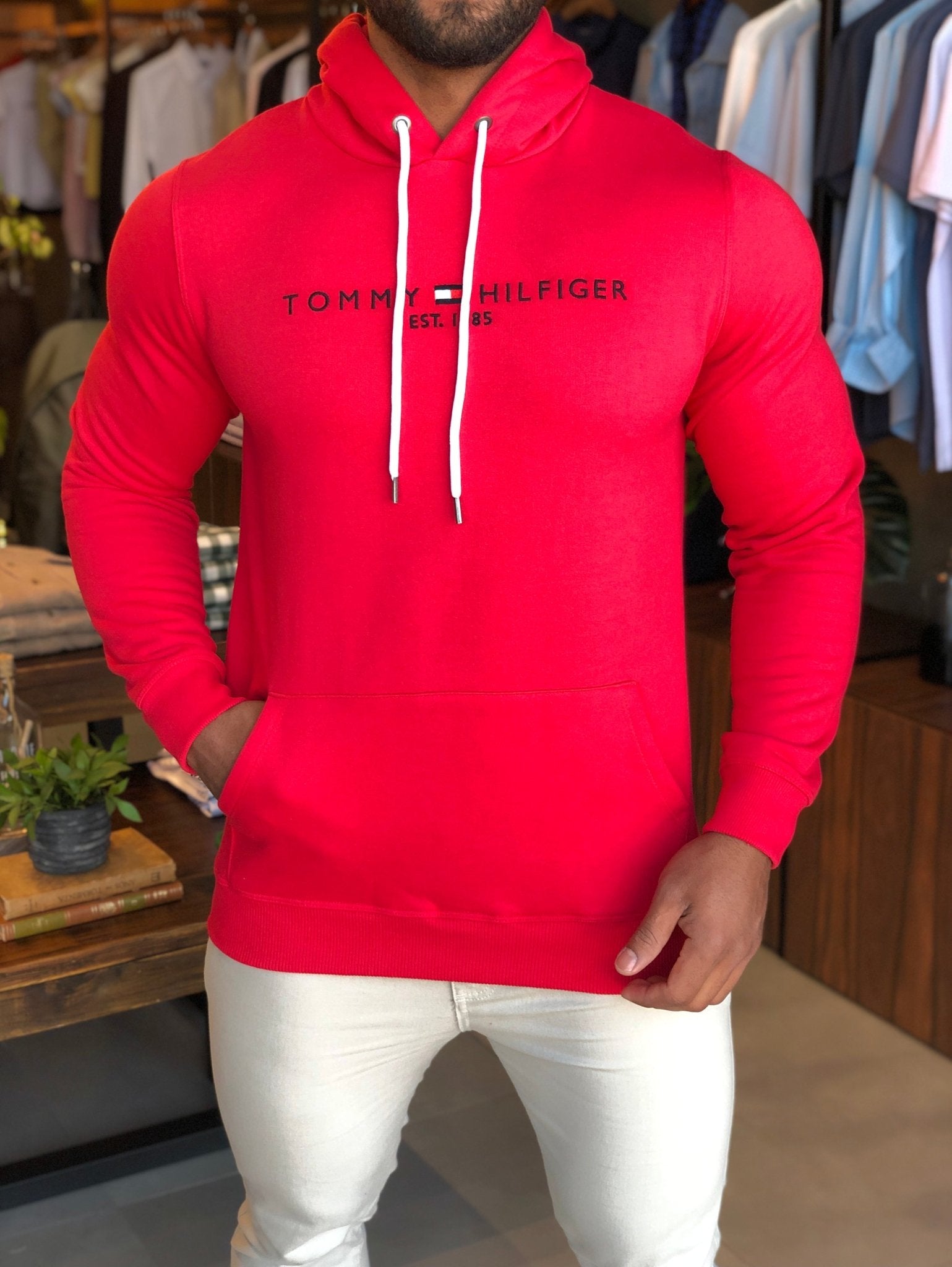 Moletom Tommy Hilfiger Vermelho Est. 1985 - Henri Store