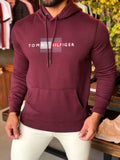 Moletom Tommy Hilfiger Vinho Lines Hoody - Henri Store