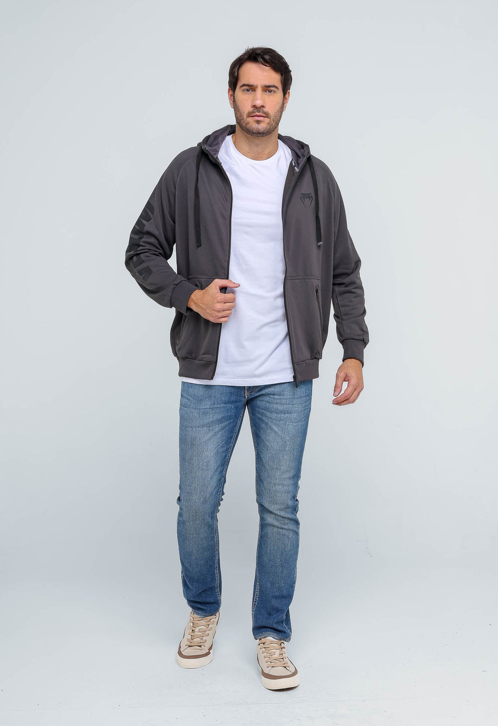 Moletom Venum Masc Ziper Cinza Vnm228009 - Henri Store