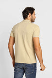 Polo Masculina Slim Fit Calvin Klein com Logo Termocolante Cáqui