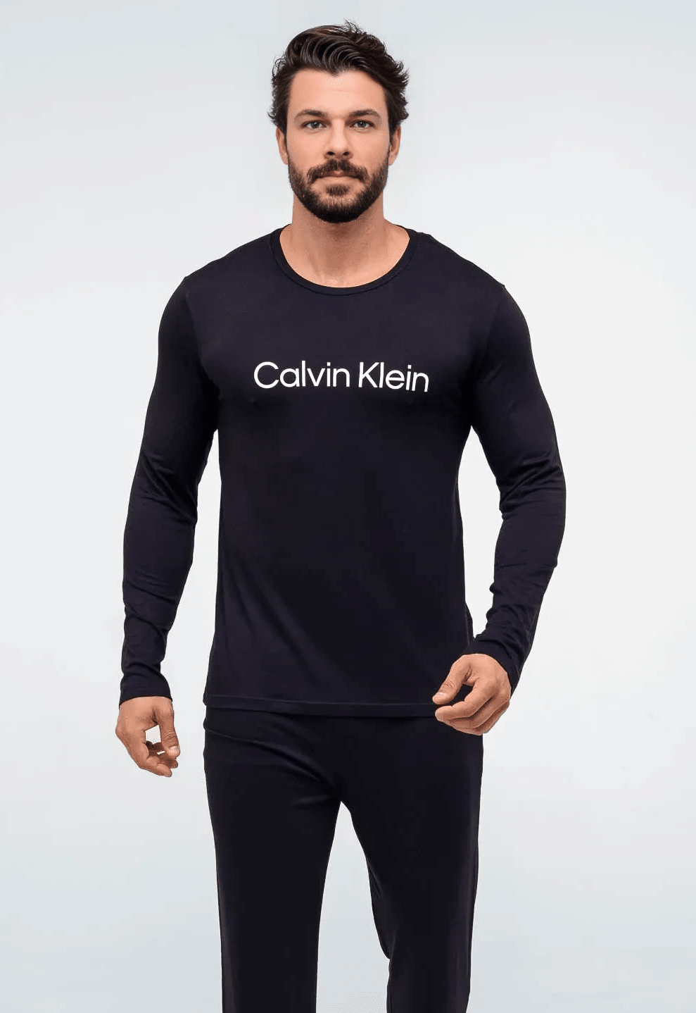 Pijama Calvin Klein M/l Calca Viscolight Preto - Henri Store
