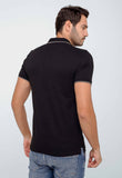 Polo Armani Exchange com Zíper Preta