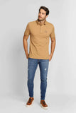 Polo Armani Exchange Logo Circular Peito Ocre - Henri Store