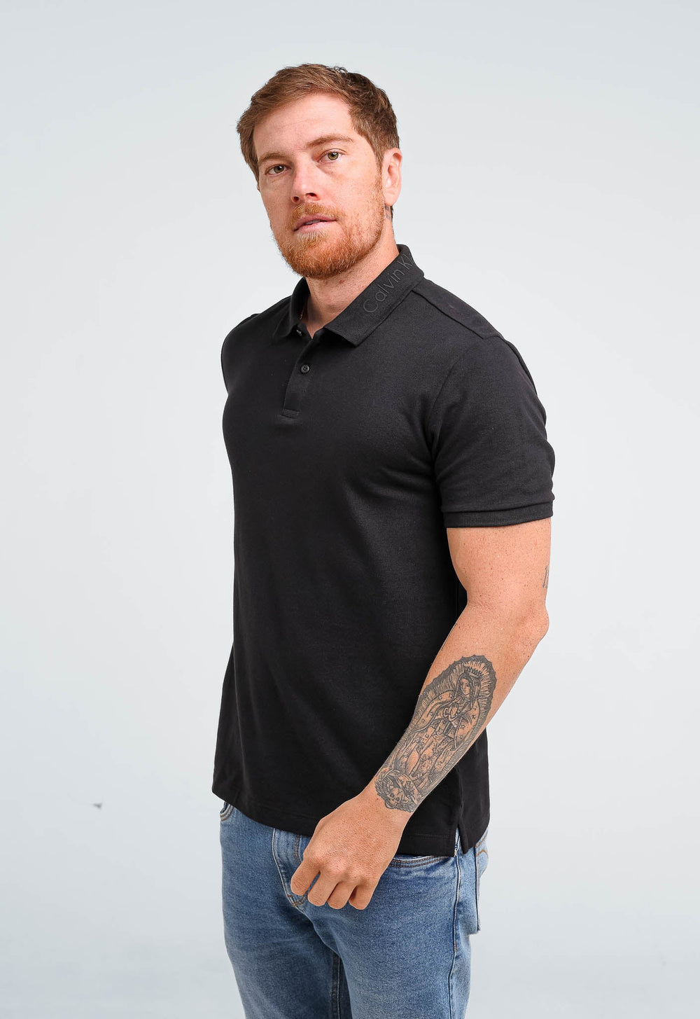 Polo Calvin Klein Logo Gola - Henri Store