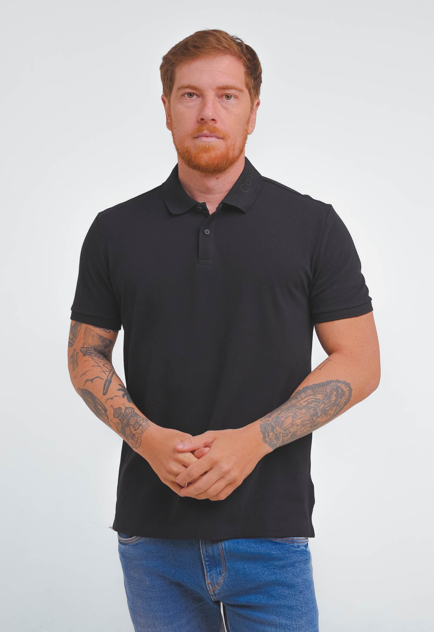 Polo Calvin Klein Logo Gola - Henri Store
