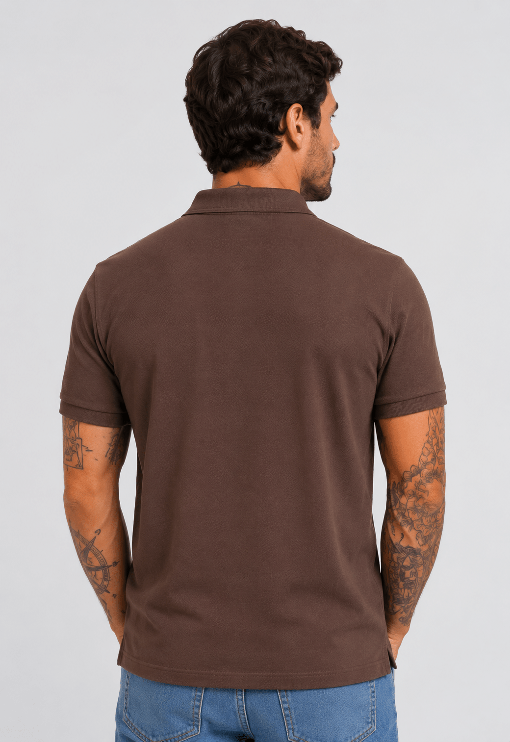 Polo Calvin Klein Piquet Meio Zíper Masculina Slim Fit - Henri Store