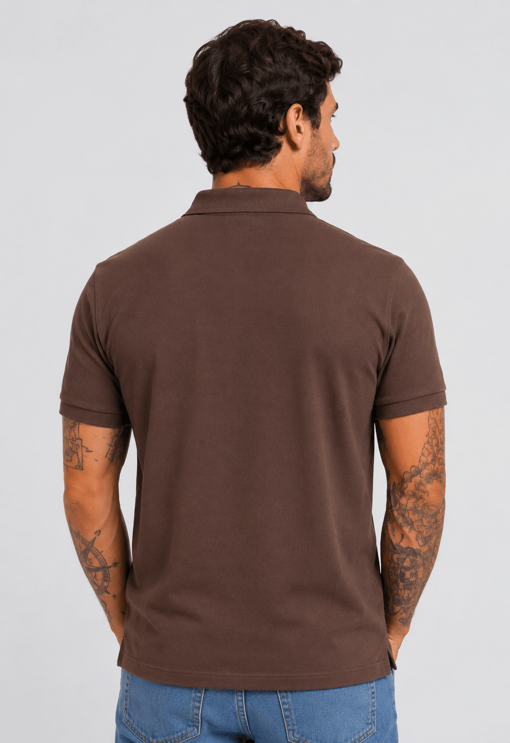 Polo Calvin Klein Piquet Meio Zíper Masculina Slim Fit - Henri Store