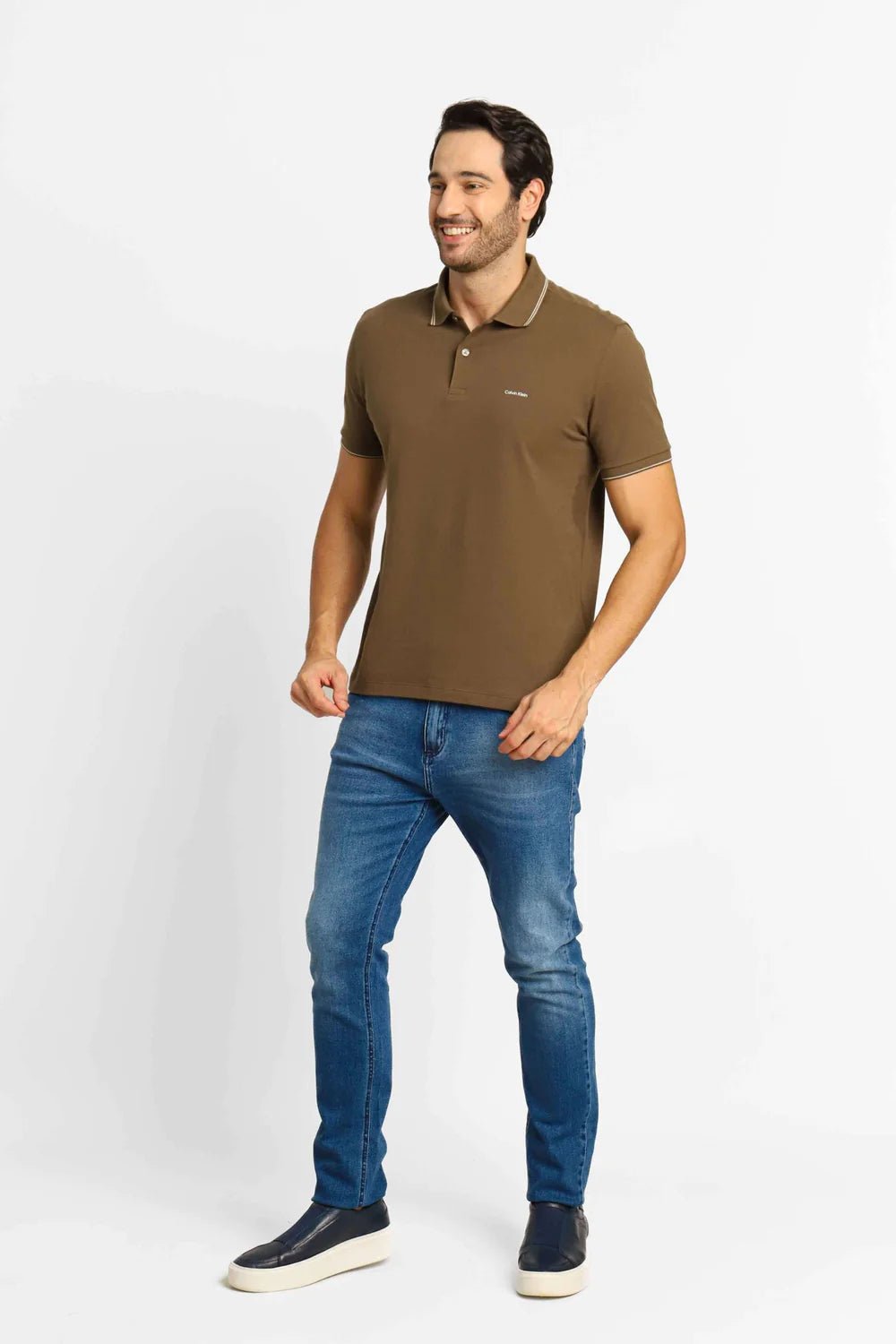 Polo Calvin Klein Regular Fit Friso Gola - Henri Store