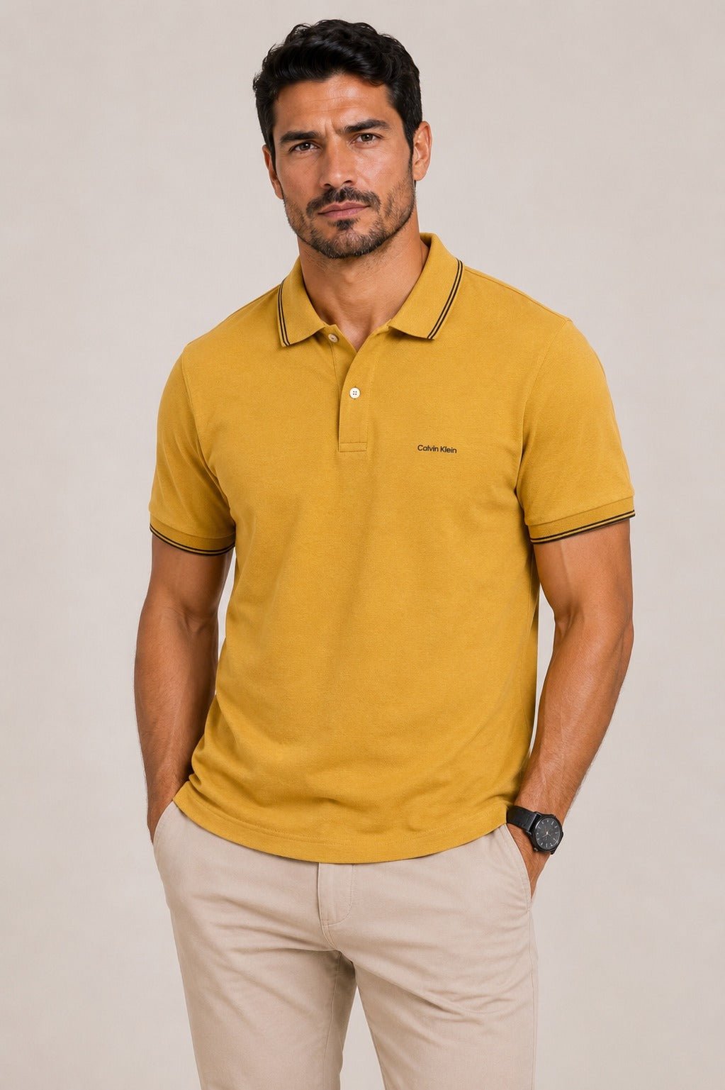 Polo Calvin Klein Regular Fit Friso Gola - Henri Store