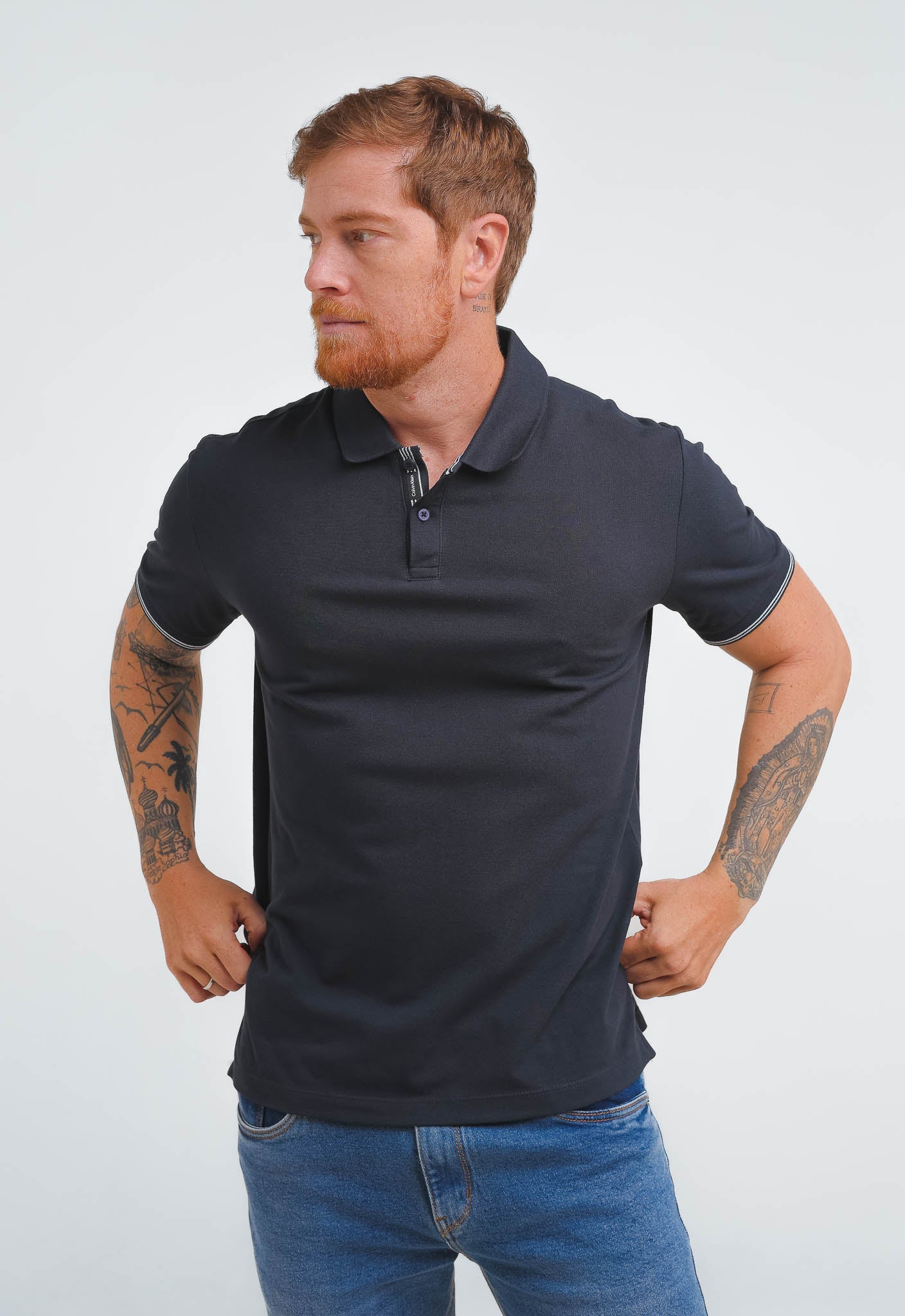 Polo Calvin Klein Regular Fit Friso Peitilho - Henri Store