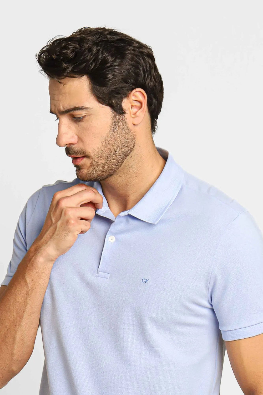 Polo Calvin Klein Regular Fit Sustainable Azul Claro - Henri Store