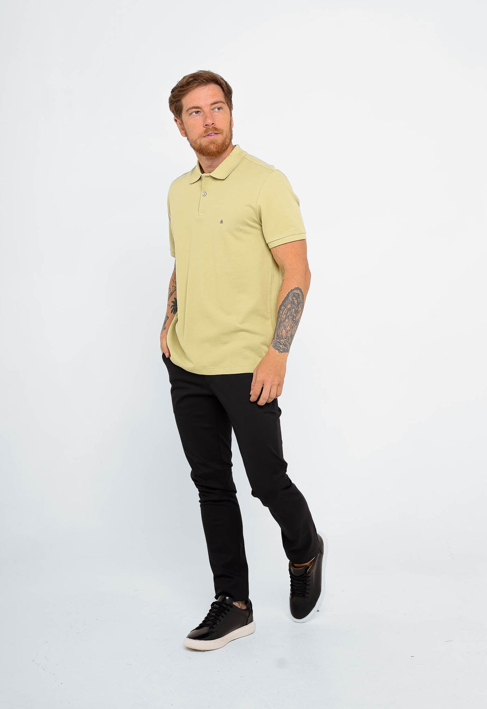 Polo Calvin Klein Slim Fit Basica Ck Peito - Henri Store