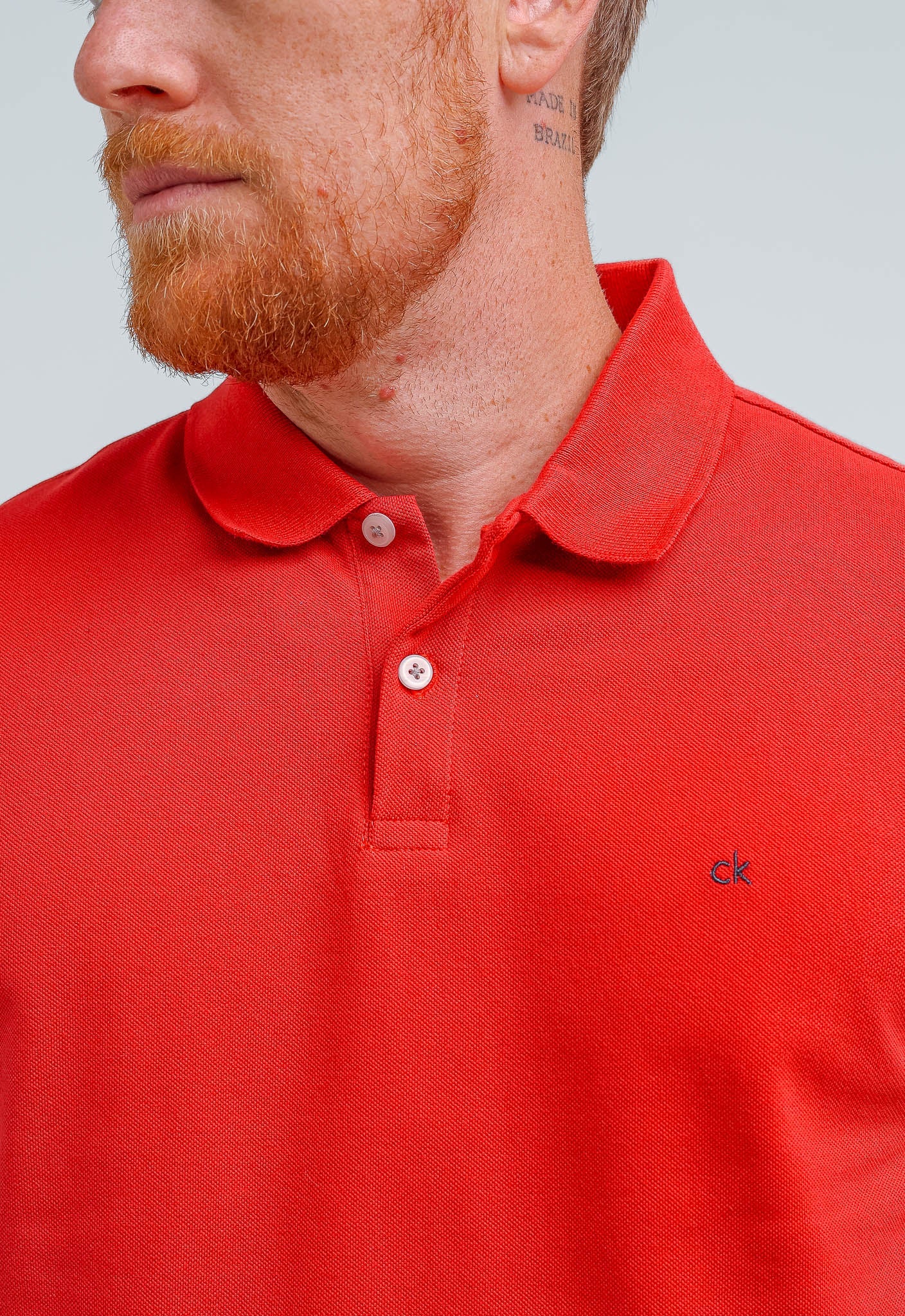 Polo Calvin Klein Slim Fit Basica Ck Peito - Henri Store