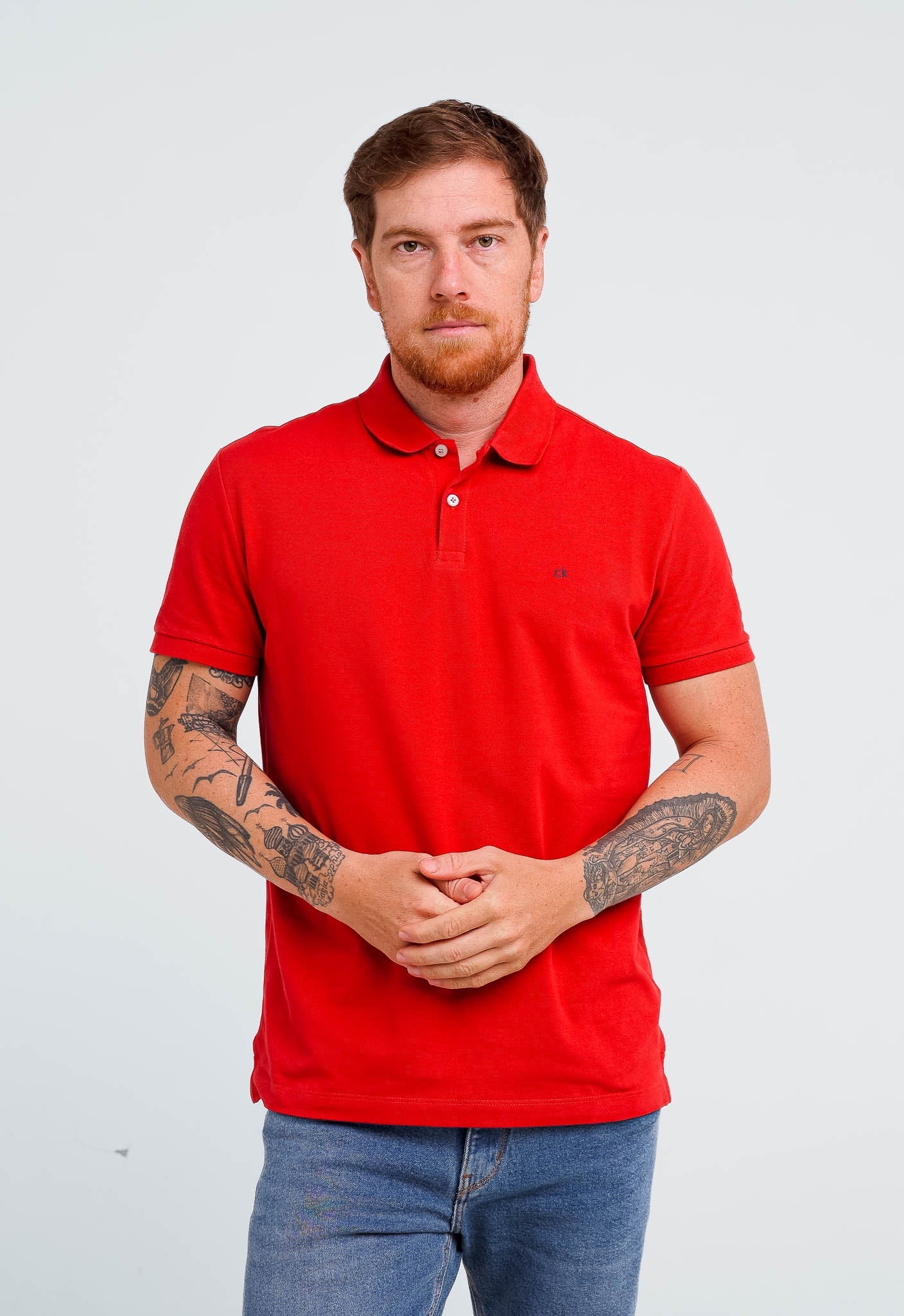 Polo Calvin Klein Slim Fit Basica Ck Peito - Henri Store