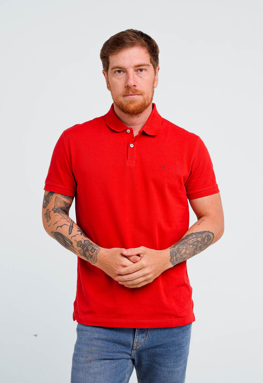 Polo Calvin Klein Slim Fit Basica Ck Peito - Henri Store