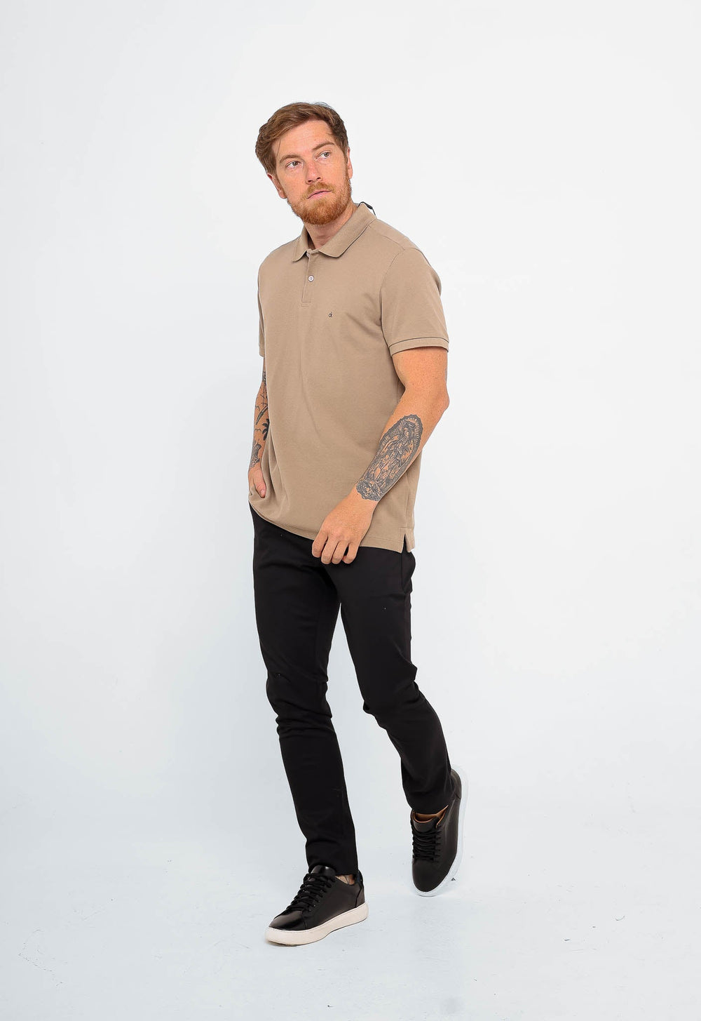 Polo Calvin Klein Slim Fit Basica Ck Peito - Henri Store