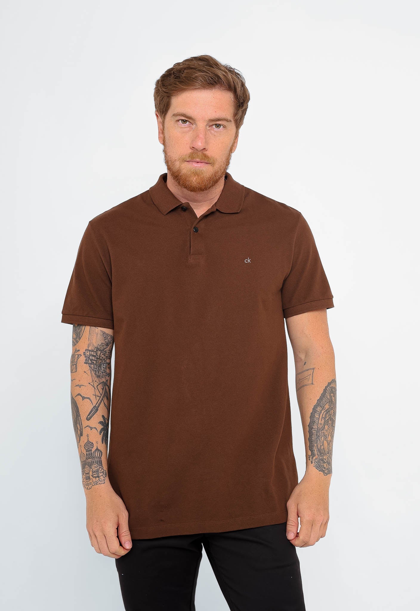 Polo Calvin Klein Slim Fit Basica Ck Peito - Henri Store