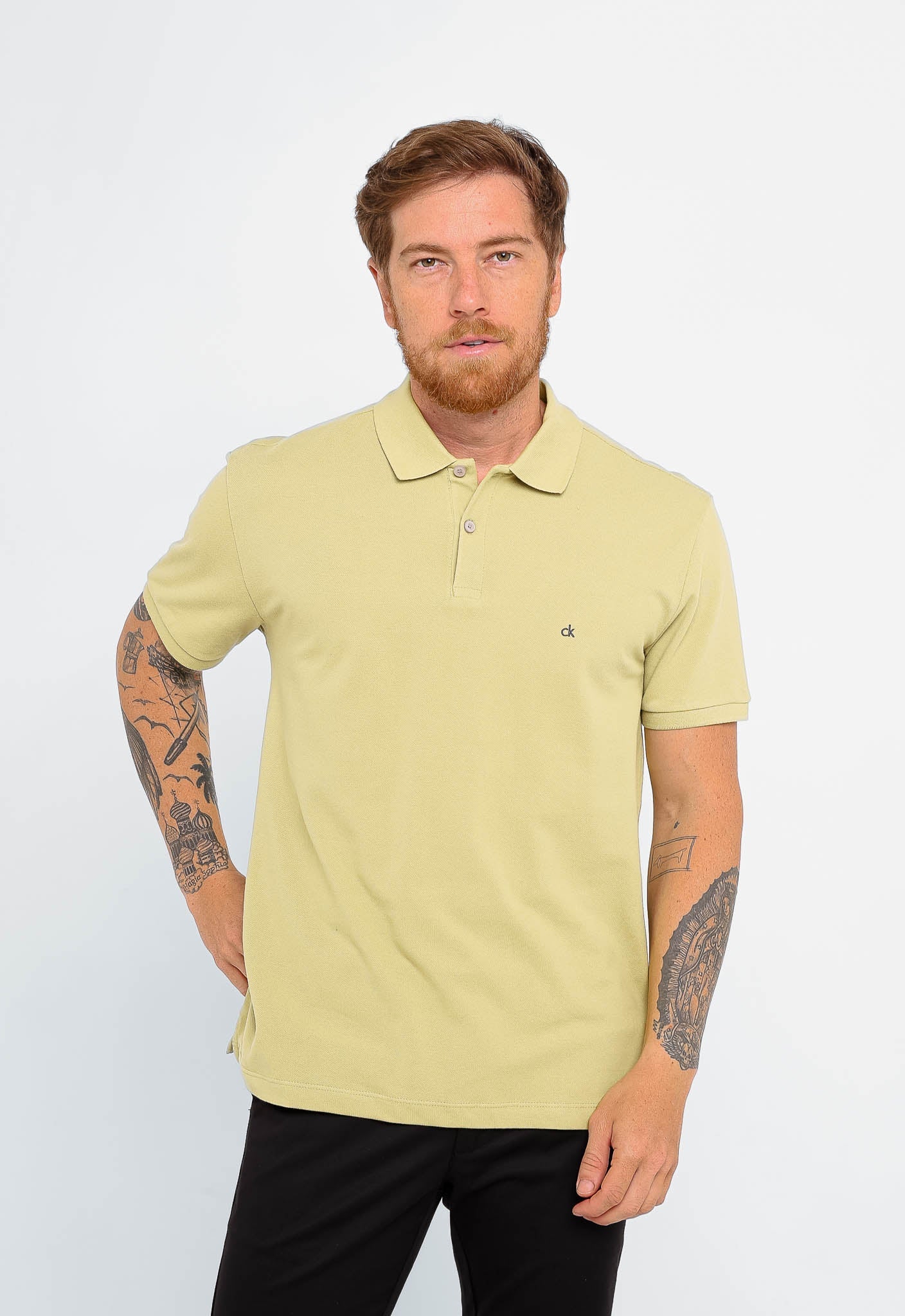 Polo Calvin Klein Slim Fit Basica Ck Peito - Henri Store