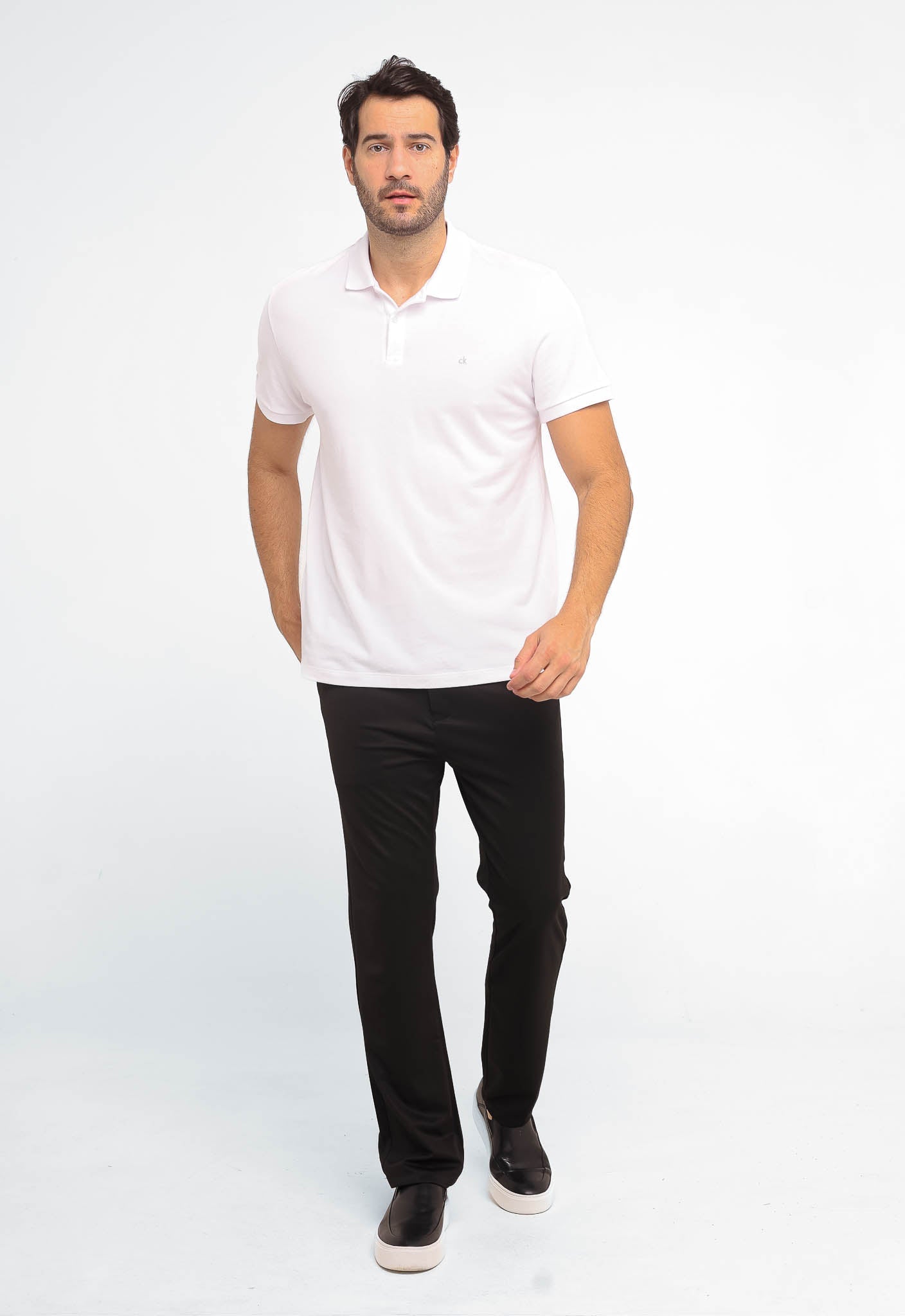 Polo Calvin Klein Slim Fit Basica Ck Peito - Henri Store