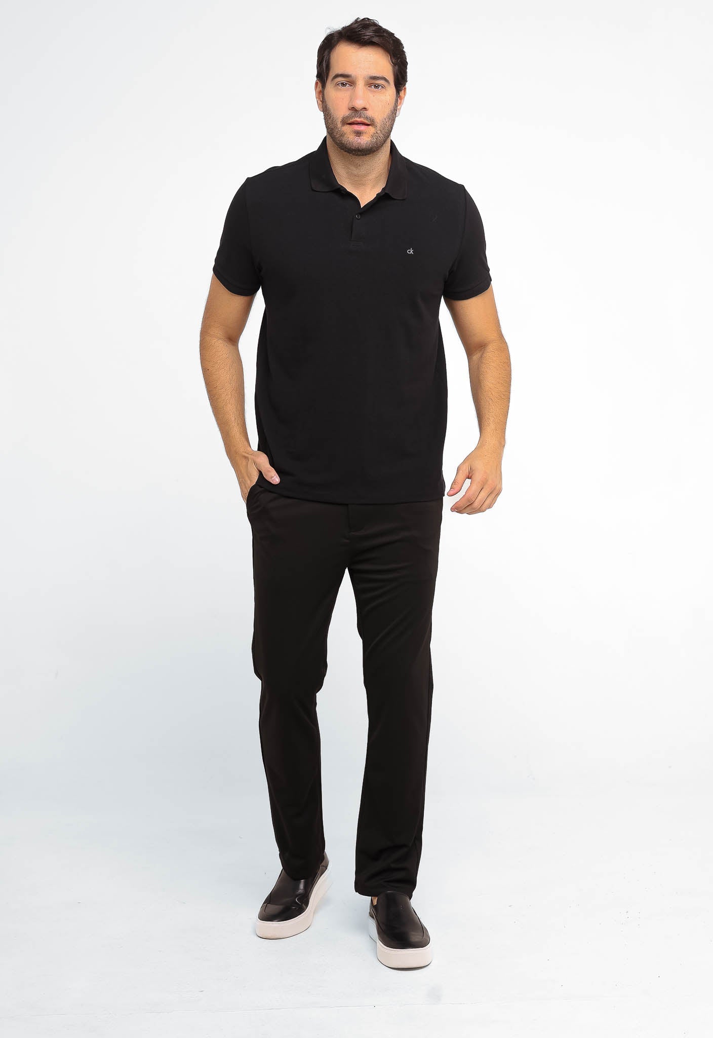 Polo Calvin Klein Slim Fit Basica Ck Peito - Henri Store
