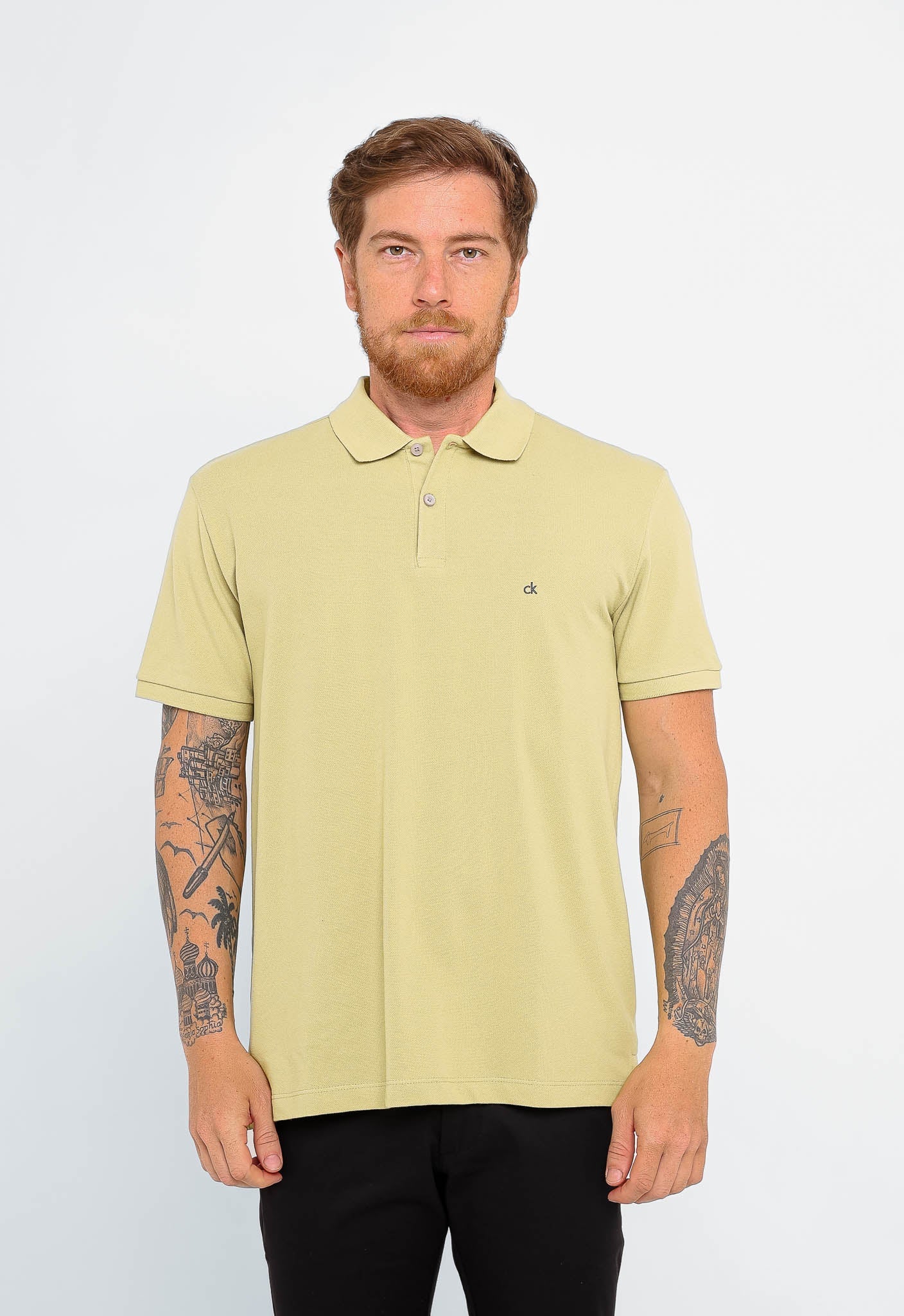 Polo Calvin Klein Slim Fit Basica Ck Peito - Henri Store