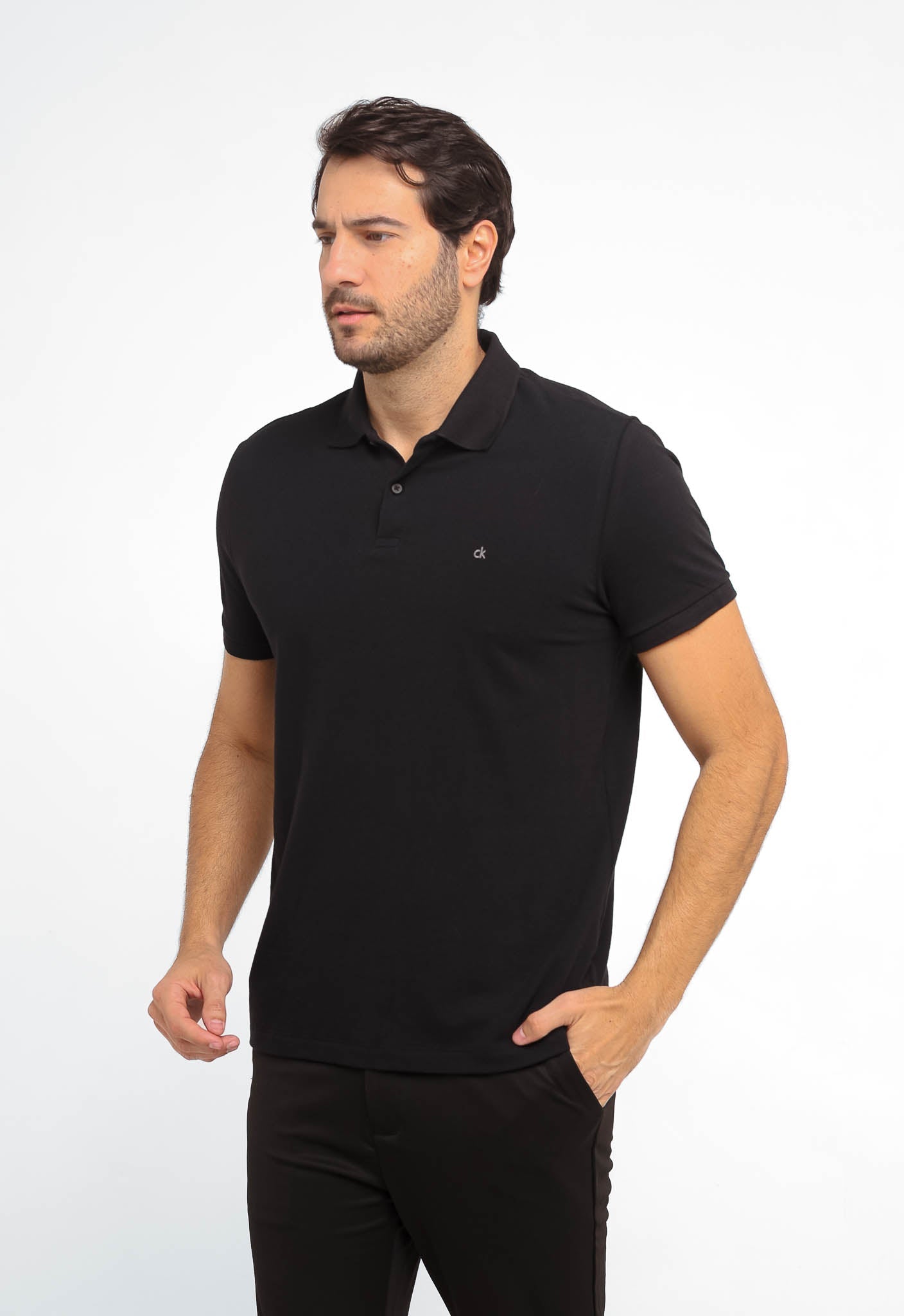 Polo Calvin Klein Slim Fit Basica Ck Peito - Henri Store