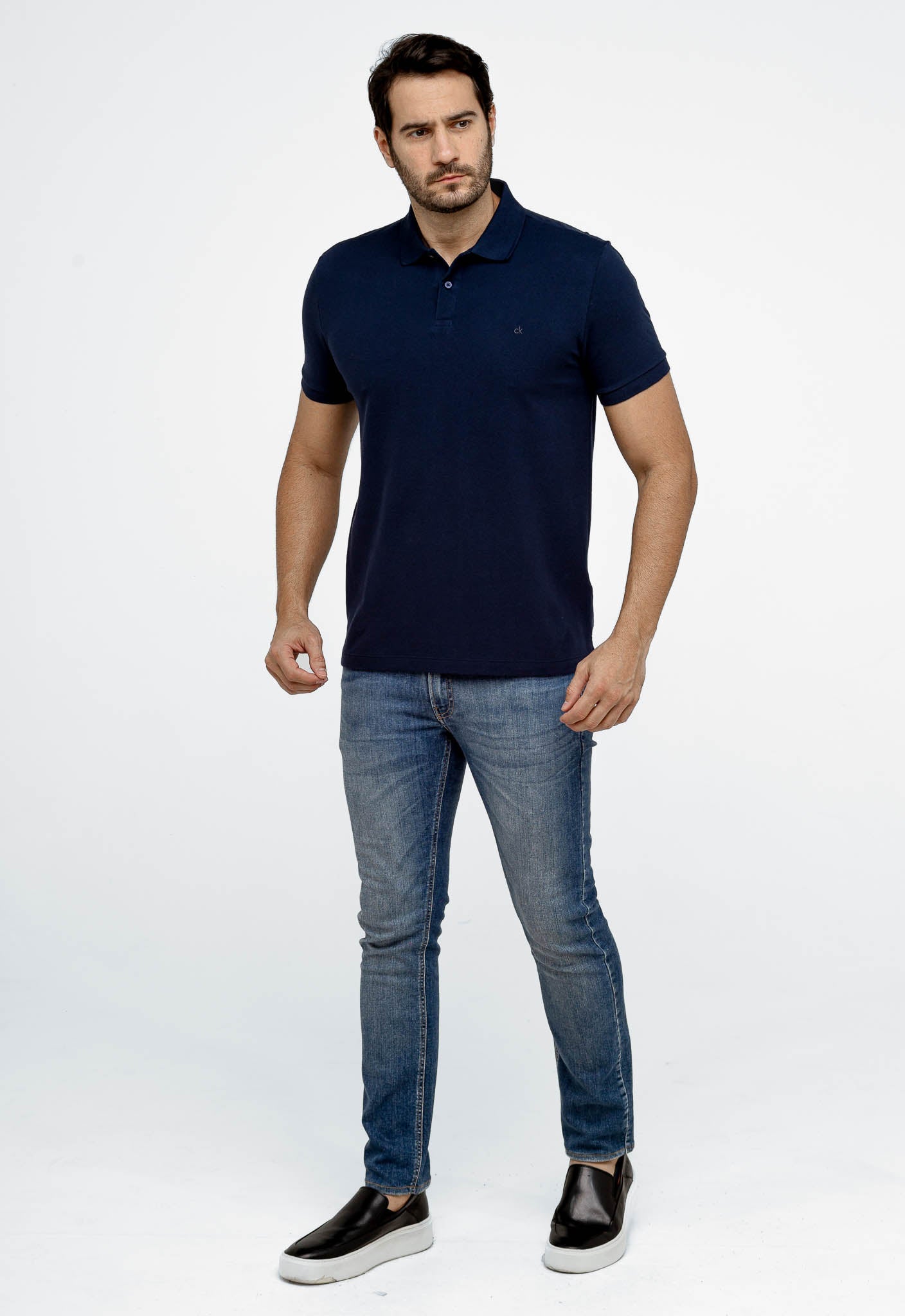 Polo Calvin Klein Slim Fit CK Bordado - Henri Store