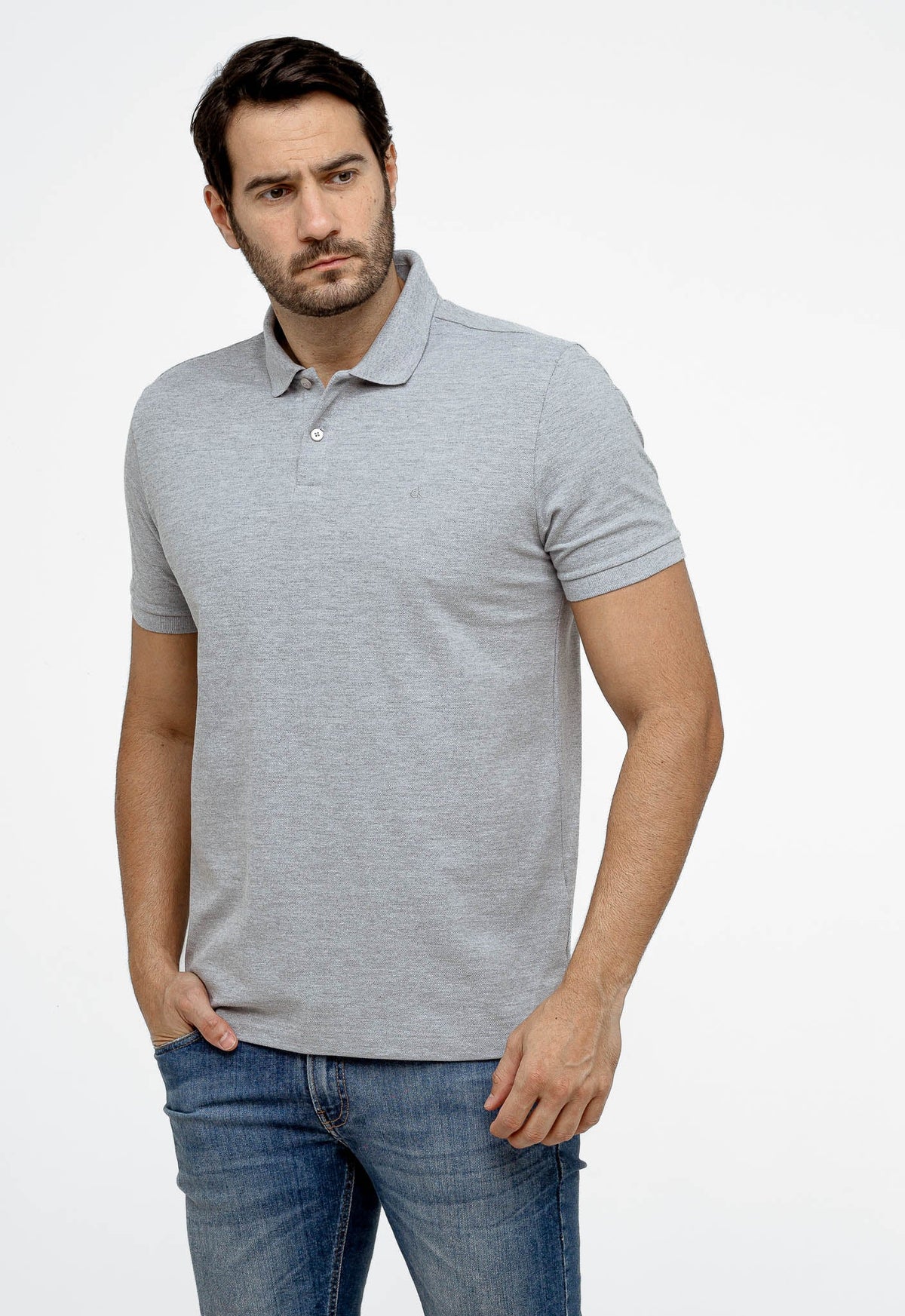 Polo Calvin Klein Slim Fit CK Bordado - Henri Store