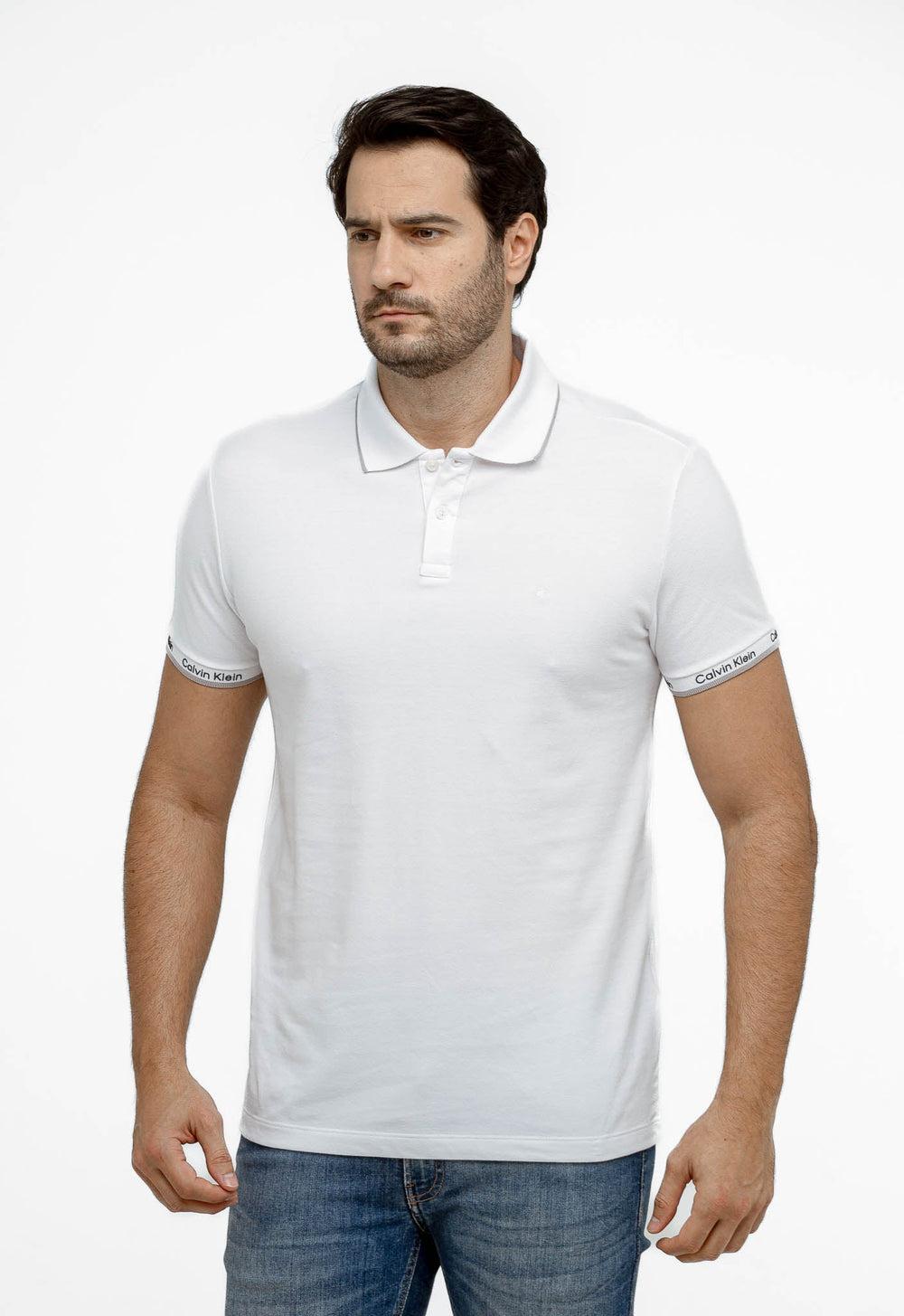 Polo Calvin Klein Slim Fit Ck Peito Logo Punho - Henri Store