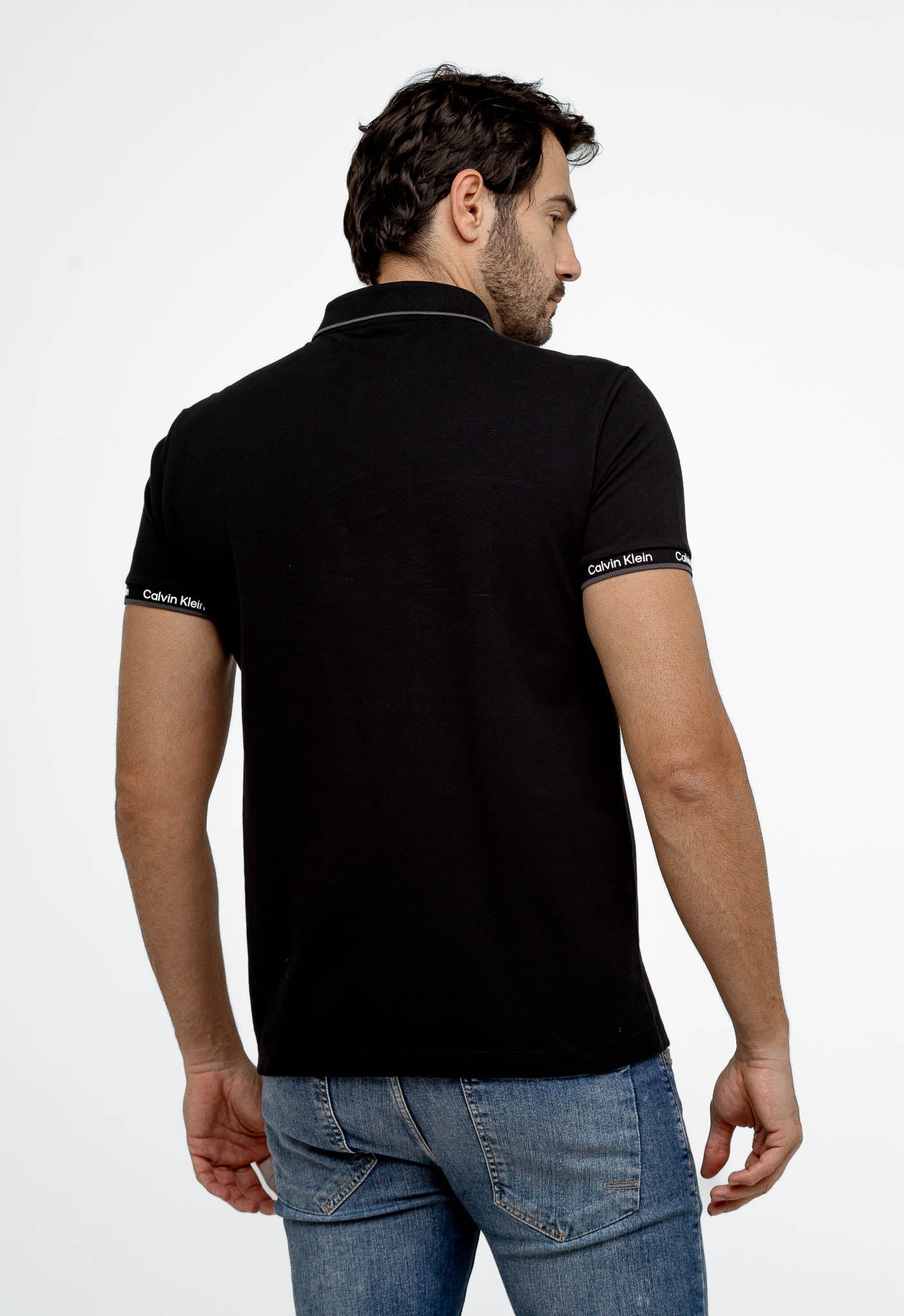 Polo Calvin Klein Slim Fit Ck Peito Logo Punho - Henri Store